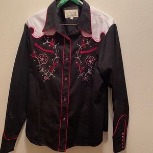 Western rhinestone blouse